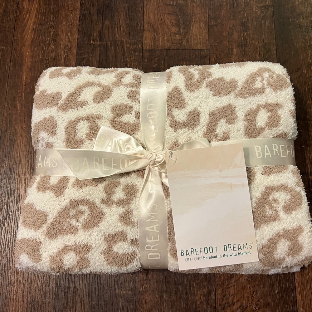 Barefoot Dreams Leopard Print CozyChic Blanket 45x60